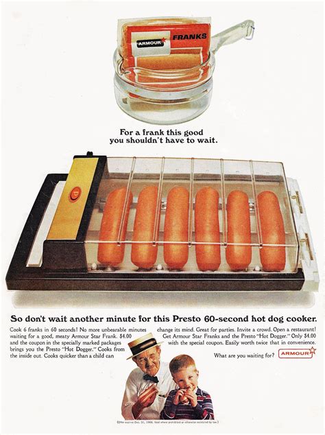 Presto 60 Second Hot Dog Cooker Life March 18 1966 Vintageads