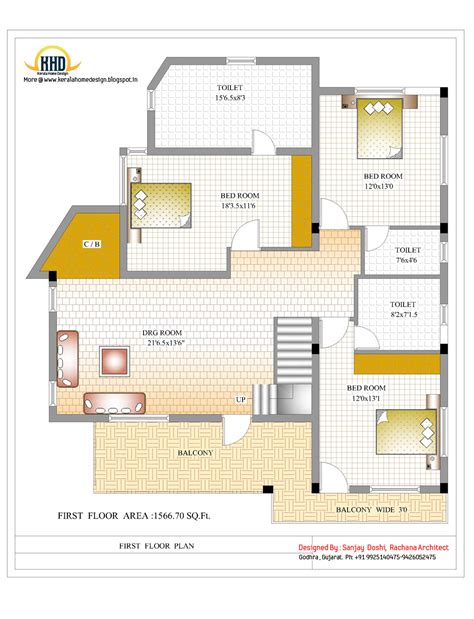 3 Story House Plan And Elevation 3521 Sq Ft Kerala Home Design