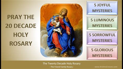 Pray The Twenty Decade Holy Rosary The Joyful Luminous Sorrowful