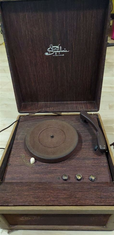 Vintage Symphonic Suitcase Record Player Turntable 78 45 33 Parts Only