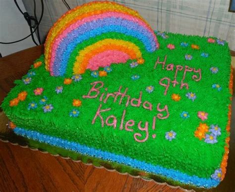 Rainbow And Flower Cake Flower Cake Cake Rainbow