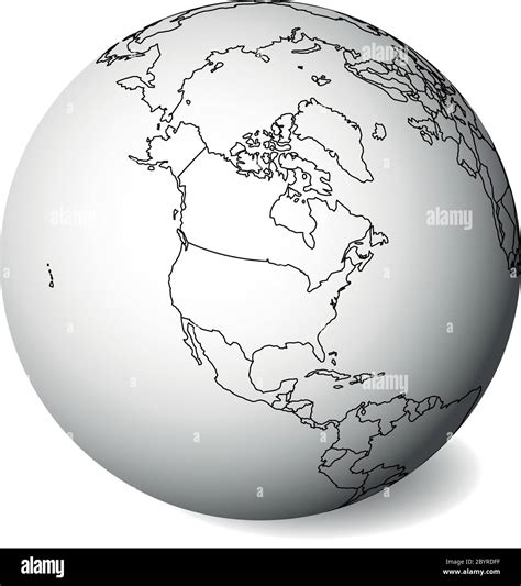 Blank Political Map Of Australia 3d Earth Globe With