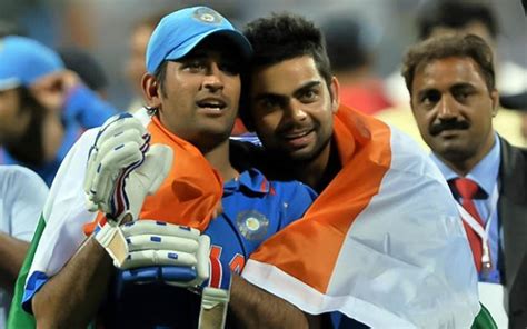 I Simply Gave Ms Dhoni A Hug And Wrapped The Flag Round Him Virat