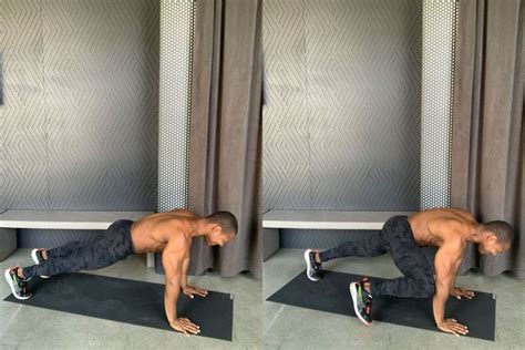 Plank With Knee To Elbow Bodyweight Workout Sore Legs Celebrity Trainer