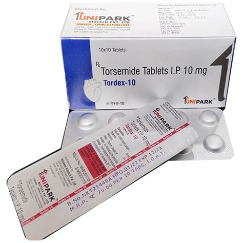 Tordex 10 Tablets Unipark Biotech Pvt Ltd