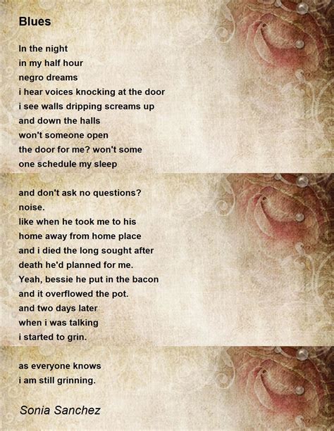 Blues Blues Poem By Sonia Sanchez