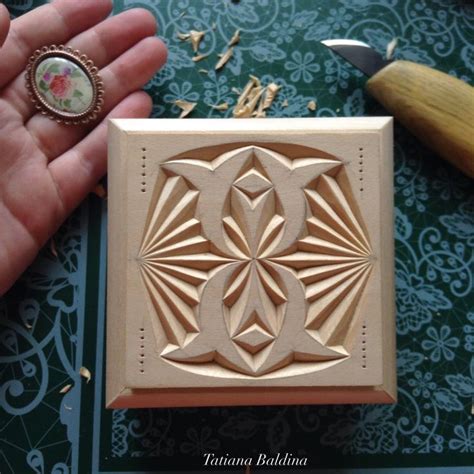 A Flower In The Grandma S Garden Chip Carving Pattern By Tatiana Baldina Instagram