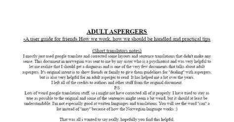A Guide To Adult Aspergers Autism