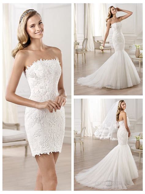 Dissimilar to the great wedding dresses, the mermaid wedding dress is very tight and strokes the body lines that open at the base, continually 4. Strapless Mermaid Wedding Dresses Featuring Applique ...