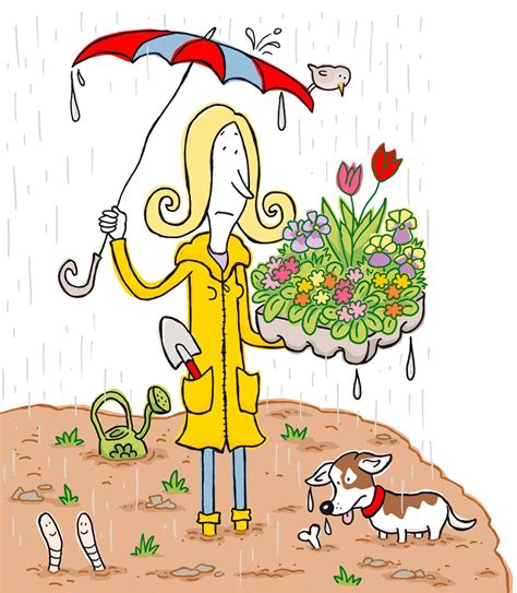 Rainy weather | Charlotte (Lotte) Wagner - Illustration