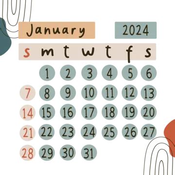 Calendar January Design Template Calendar January Calendar