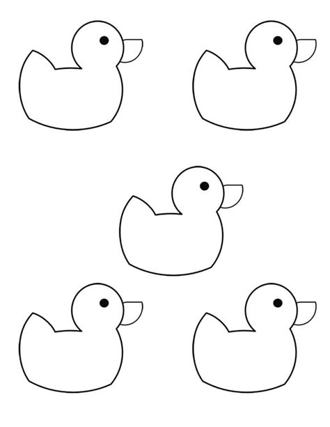 Cut Out Five Little Ducks Printable Template Printable Templates