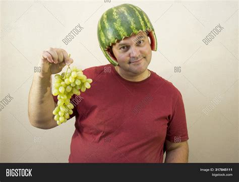 Man Wearing Watermelon Image And Photo Free Trial Bigstock