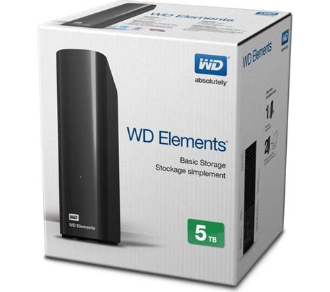 Wd Elements Desktop External Hard Drive 5 Tb Black
