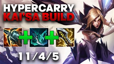 kai sa adc gameplay the best kai sa build in patch 11 14 league of legends youtube