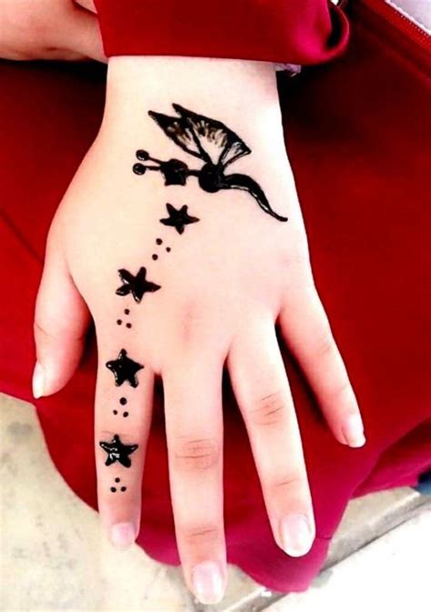 Cute Butterfly Mehandi Designs For Kids Henna Henna For Kids