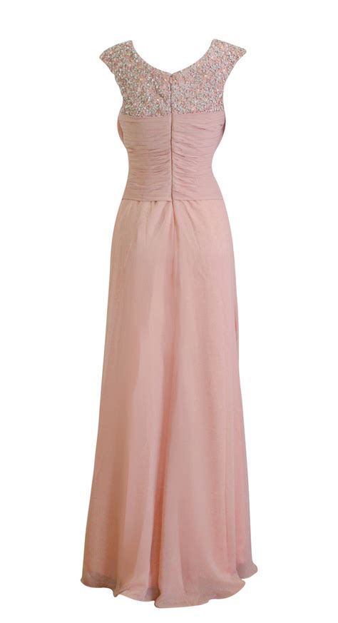 Pink Charm Evening Dress With Bateau Neck 30549 Elliot Claire London