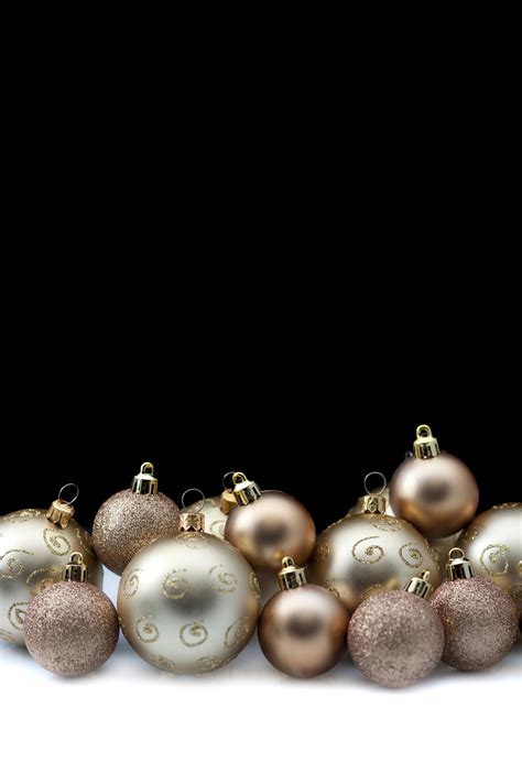 Photo Of Golden Baubles Background Free Christmas Images