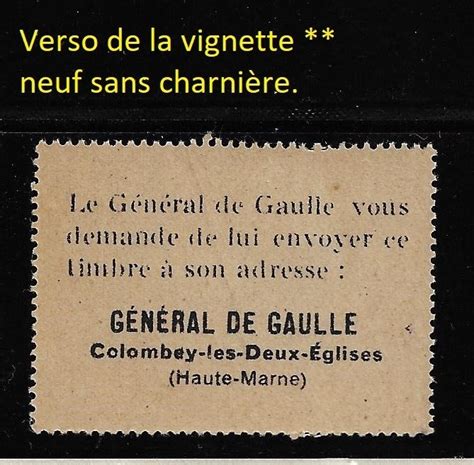 France 19441945 Libération Vignettes En Hommage Au Général De