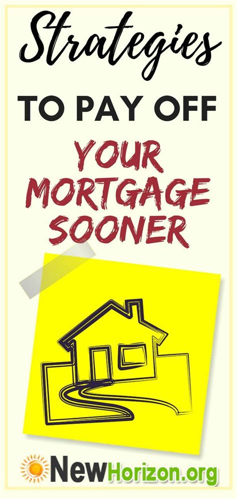 Strategies To Pay Off Your Mortgage Sooner Pay Off Mortgage Early
