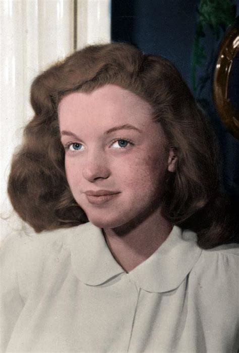 Marilyn Monroe Without Makeup And With Natural Hair Color Colorization
