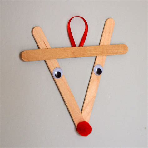 What I Live For Popsicle Stick Reindeer Ornaments