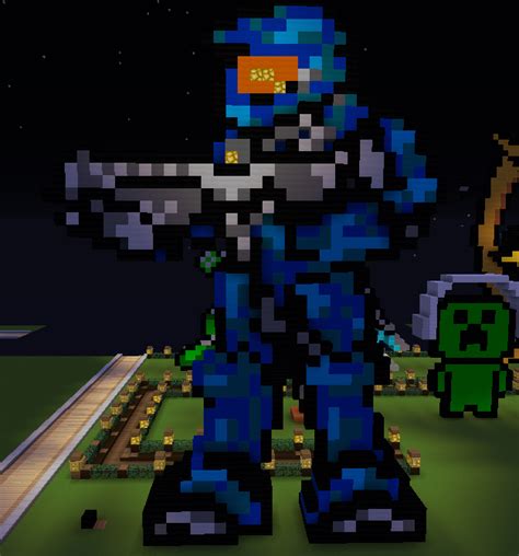 Halo Blue 3d Pixel Art By Oneyoungdrawer On Deviantart