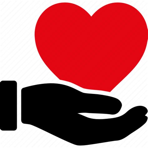 Hand Health Care Healthcare Heart Insurance Love Support Icon