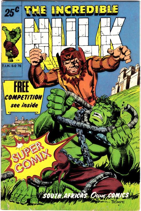 South African Comic Books Supercomix The Incredible Hulk 5 First