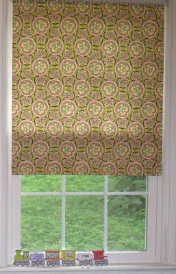 I love these little diy fabric covered shades! diy fabric roller shade - The Decorated Cookie