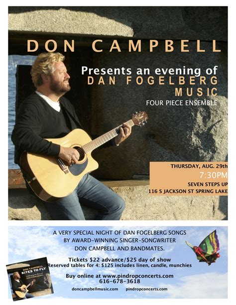 An Evening Of Dan Fogelberg Music At Seven Steps Up Don Campbell Music