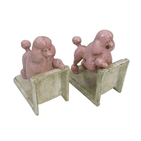 Pink Cast Iron Poodle Bookends A Pair Chairish
