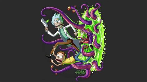 Collection of the best rick and morty wallpapers. 24 Rick and Morty Portal Wallpapers - WallpaperBoat