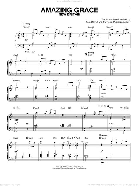 Amazing Grace Jazz Version Arr Brent Edstrom Sheet Music For Piano Solo V