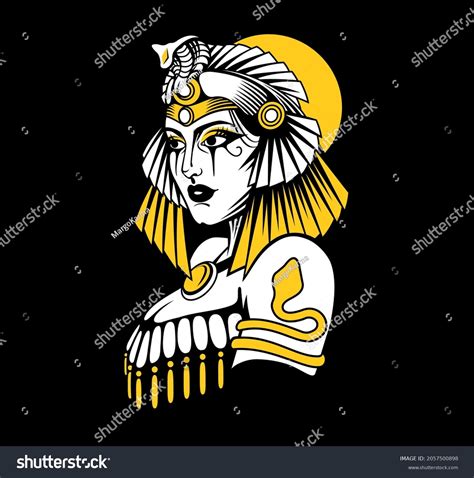 Cleopatra Egyptian Queen Caesars Love Mythological Stock Vector Royalty Free 2057500898