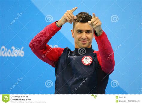 Olympic Champion Anthony Ervin Of United States During Medal Ceremony