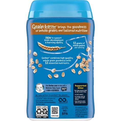 Gerber 1st Foods Cereal For Baby Grain And Grow Baby Cereal Multigrain