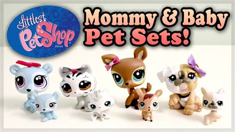 Littlest Pet Shop Lps Mommy And Baby Set Bear Bulldog Deer And White