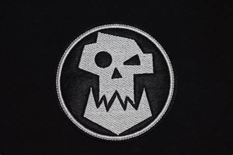 Warhammer 40k Ork Patch Logo Symbol Jacket Sew On Applique Etsy