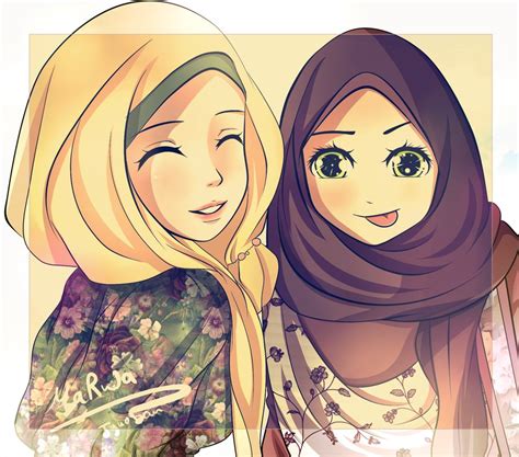 27 Gambar Kartun Muslimah Cantik Galeri Gambar Romi