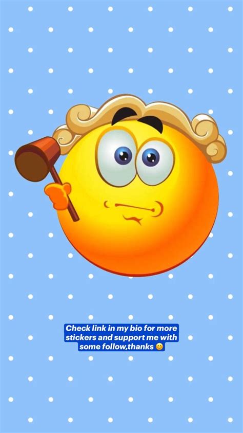 Judge Emoji Sticker 😊 Emoji Stickers Funny Cartoon S Emoji