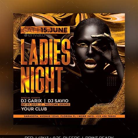 Ladies Night Flyer Graphics Designs And Templates Graphicriver