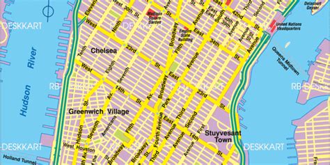 Karte Von New York Manhattan Stadt In Vereinigte Staaten Welt Atlasde