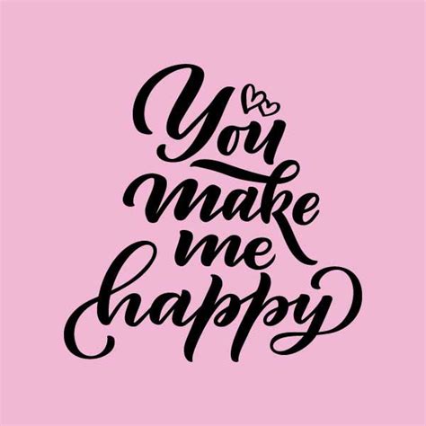 You Make Me Happy Wall Canvas Quotes Beautiful Love