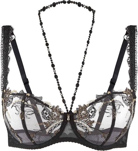 Aubade Amour Precieux Half Cup Bra In Black Anon Lingerie