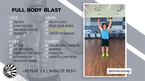 Full Body Blast Hiit Workout With Tim Mccomsey Youtube