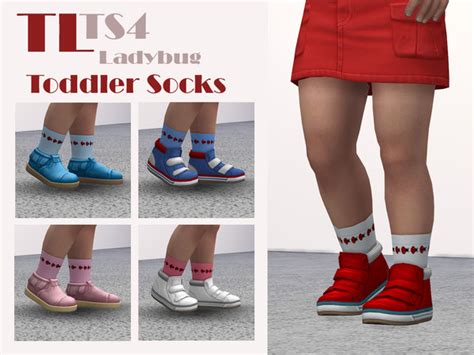 The Sims Resource Toddler Socks Ladybug