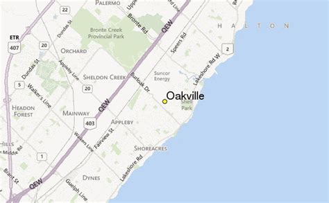 Where Is Oakville Ontario Canada Map Map