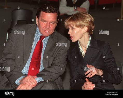 Premier Of Lower Saxony Gerhard Schroeder And His Wife Doris Koepf In