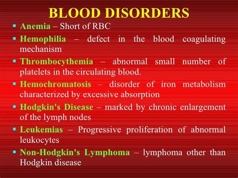 Blood Clotting Disorders List Slideshare